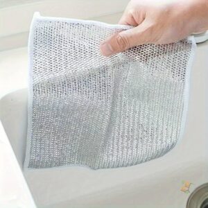 Kitchen Steel Mesh Dish Washer Cleaning Cloth (Pack of 4) - Image 2