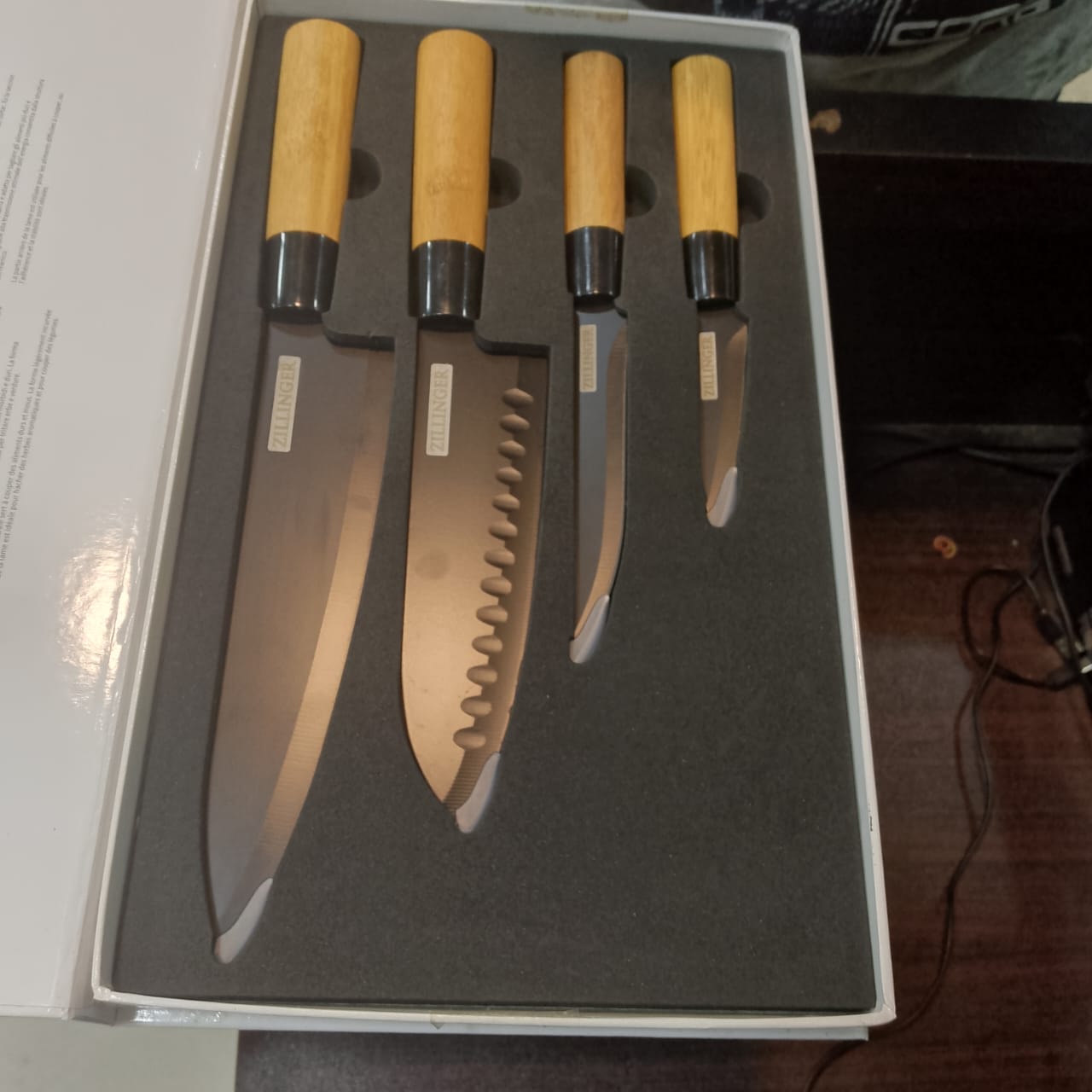 4Pcs Japanese Zillinger Knife Set - Image 2