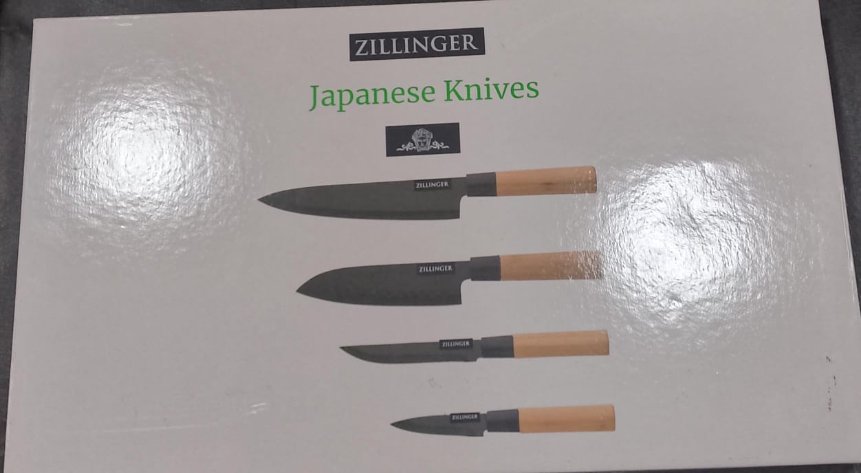 4Pcs Japanese Zillinger Knife Set - Image 3
